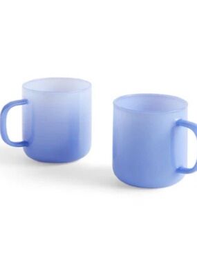 HAY Glass Mug Set - 2 Pack, Blue